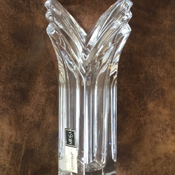 Crystal Flower Vase by Mikasa - Picture 1 of 8